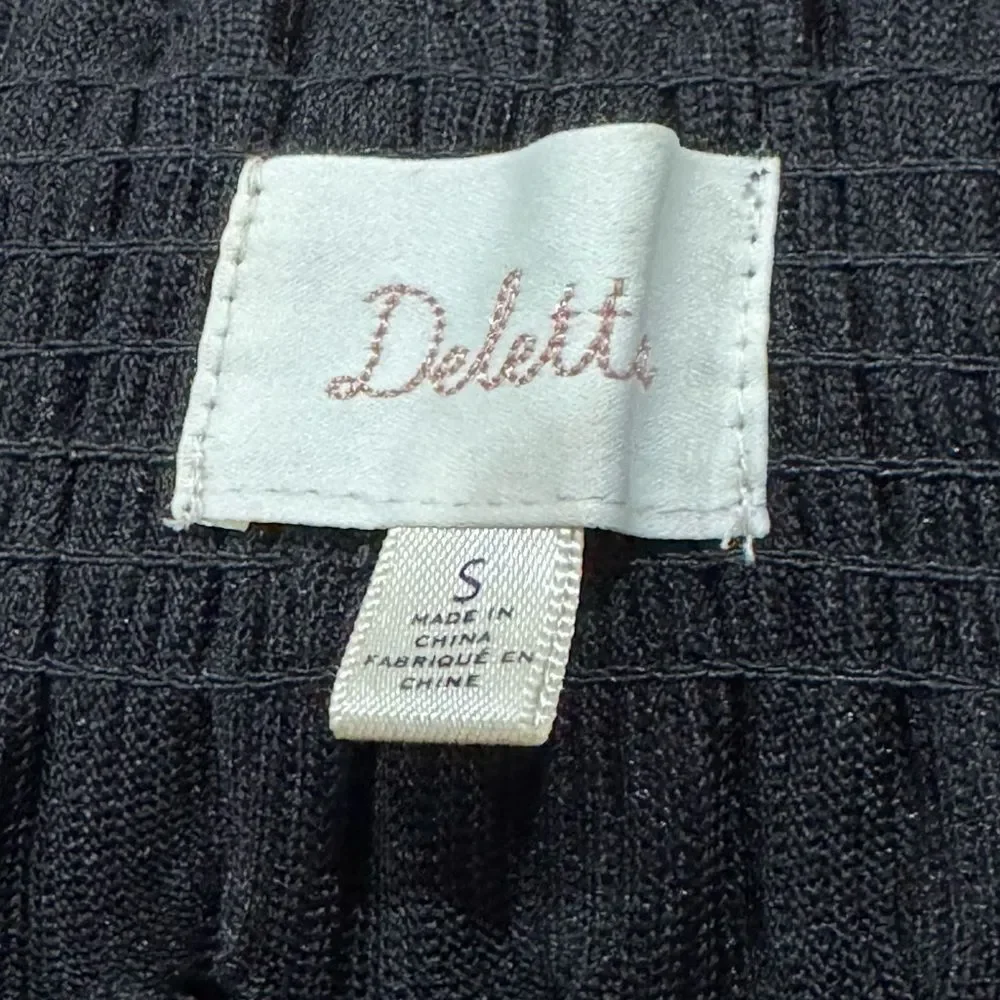 Anthropologie Deletta Black Off The Shoulder Top Women’s Small